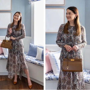 Veronica Beard Multicolor Paisley Midi Dress